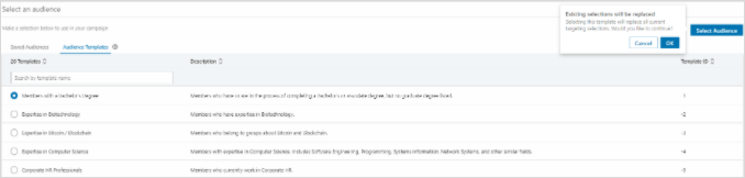 领英广告投放——对广告系列使用领英受众定位模板