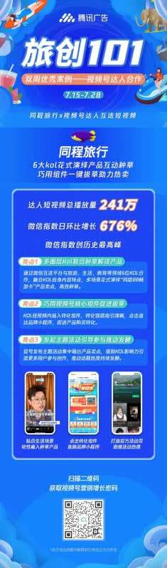 重磅丨“旅创101——旅游行业视频号增长计划”新星榜正式发布！