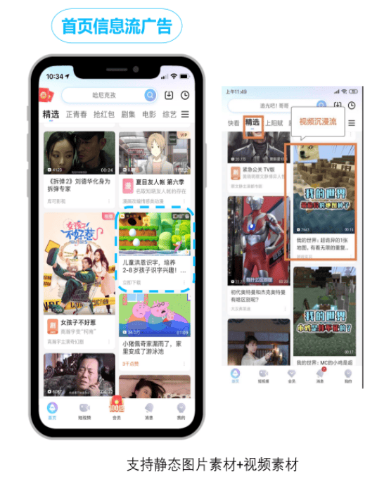 优酷广告形式有哪些?都分别展示在什么位置?