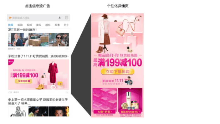 小米广告的个性化详情页面展示