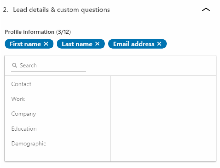 LinkedIn广告推广——创建销售线索表格