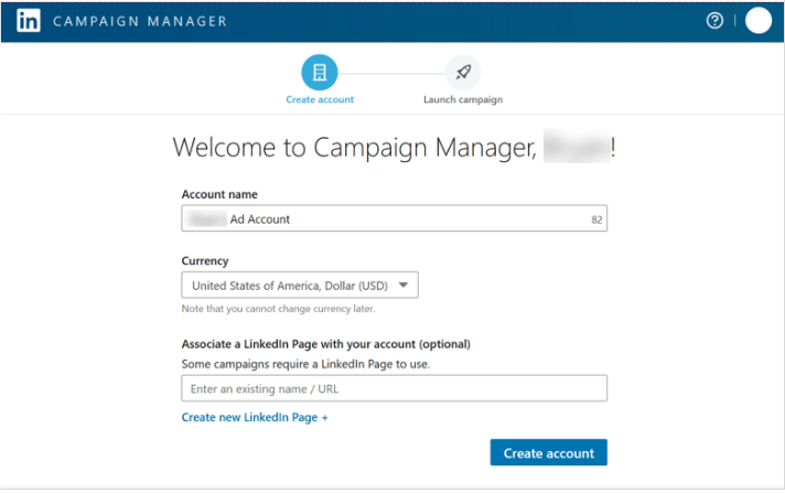 Linkedin广告投放——创建广告帐号