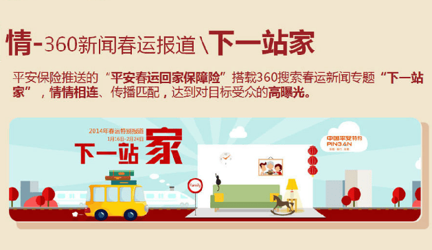 360推广平台：平安春运回家保障险营销案例分享