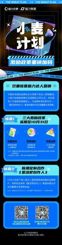 官宣!小麦计划激励政策重磅加码