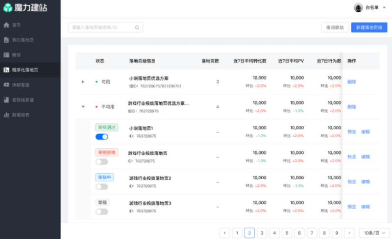 快手广告后台-程序化落地页搭建 | 快手推广平台