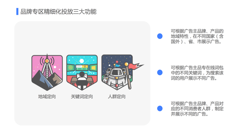 分关键词投放的功能百度品专广告精细化投放